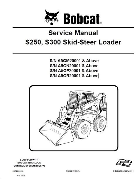 bobcat s250 skid steer loader repair manual|bobcat 250 skid steer specs.